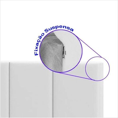 Conjunto De Cabeceira Solteiro Vital Sued Cinza