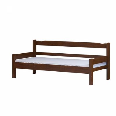 Sofá Cama 3 Lugares Madeira Maciça Com Colchão Solteiro