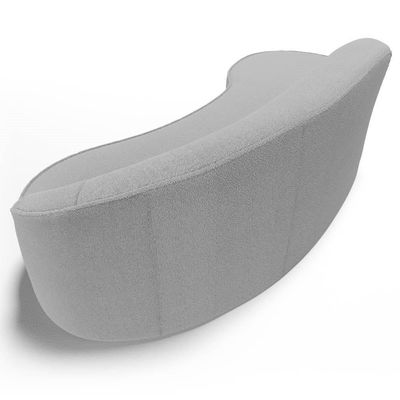 Sofá Living 3 Lugares 210cm Braço Direito Mozart D06 Bouclê Cinza - Mpozenato