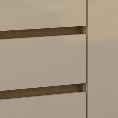 Cômoda Quarto 93cm 4 Gavetas 1 Porta Samira Freijó/mocca L01 - Mpozenato