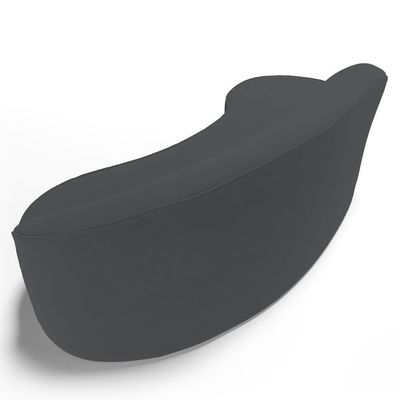 Sofá Living 4 Lugares 300cm Braço Direito Mozart D06 Veludo Cinza - Mpozenato