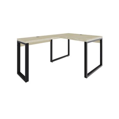 Mesa Em L Operacional 120x160x75cm Yon - Ciliegio-est.preta Ciliegio-est.preta