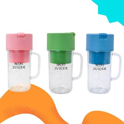 Mini Liquidificador Portátil 500ml Shake Suco Juice Cup Caneca Cabo Usb | Verde