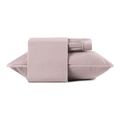 Jogo De Cama Solteiro 3 Peças Altenburg Malha Fio Rosê Natural