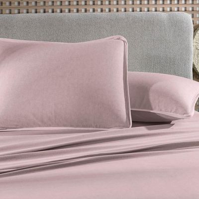 Jogo De Cama Solteiro 3 Peças Altenburg Malha Fio Rosê Natural