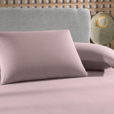 Jogo De Cama Solteiro 3 Peças Altenburg Malha Fio Rosê Natural