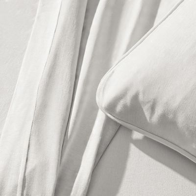 Jogo De Cama King 3 Peças Malha Fio Penteado Branco