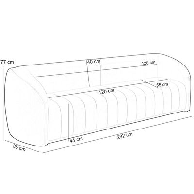 Kit Sofá 4 Lugares Para Sala 292cm Com 01 Poltrona Lazio M03 Veludo Bege