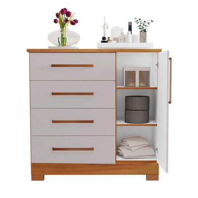 Comoda Nt 5185 Freijó Com Off White - Notável