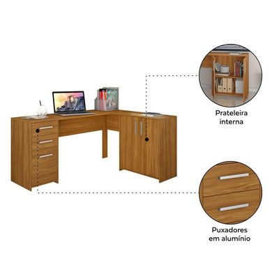 Mesa Para Computador Office Nt 2005 Freijo - Notável