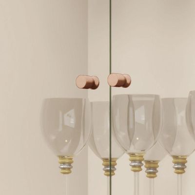 Cristaleira Tucupi Off White Pe Bronze - Moveis Jb