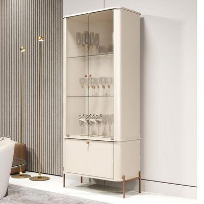 Cristaleira Tucupi Off White Pe Bronze - Moveis Jb