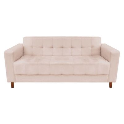 Sofá 3 Lugares Arezzo Suede Bege