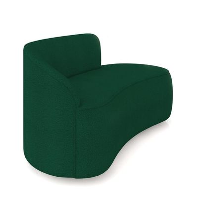 Sofá 2 Lugares Orgânico 140 Cm Morgan Bouclê Verde D03 - D'rossi