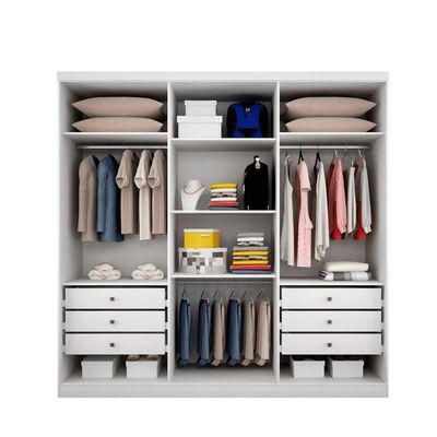Guarda Roupa Casal 6 Portas 6 Gavetas - New Vértice-branco - Móveis Novo Horizonte