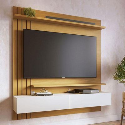 Painel Para Tv Home Suspenso Juriti 1.5 Naturale Off White Matte – Colibri