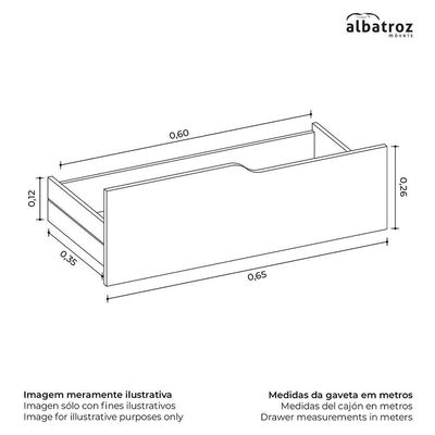 Guarda Roupa Solteiro Sole 2 Portas E 4 Gavetas Cinamomo-off White - Móveis Albatroz Cinamomo-off White
