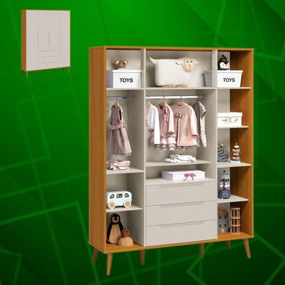 Jogo De Quarto Classic Elfe Sapateira Areia Fosco Com Savana - Moveisaqui