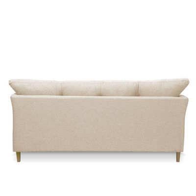 Sofá 3 Lugares Living Para Sala Leblon 180cm Linho E03 - D'rossi Cor Bege