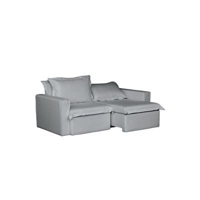 Sofá Cama Casal Retrátil E Reclinável Em Linho Sofatec Cinza