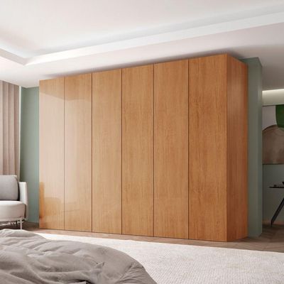 Guarda Roupa Casal Venus Mdf 6 Portas E 6 Gavetas Moderna Naturalle