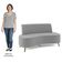 Sofá 2 Lugares Para Sala Living 160cm Pés Palito Tamar Z08 Veludo Cinza - Mpozenato