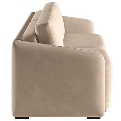 Sofá Cama Casal Para Sala 196cm Polska K04 Veludo Bege - Mpozenato