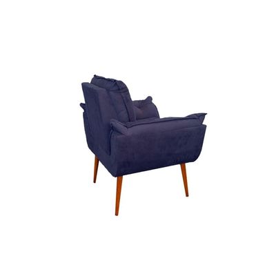 Kit 06 Sofás 1 Lugar De Luxo Opala Sala, Quarto Suede Cor:azul Marinho