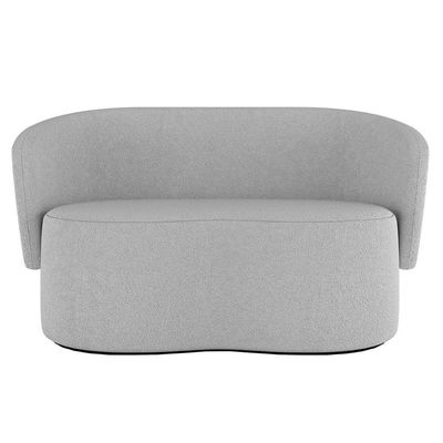 Sofá Namoradeira Lugares Orgânico Bouclê Luxo Balaqui Boucle Cinza
