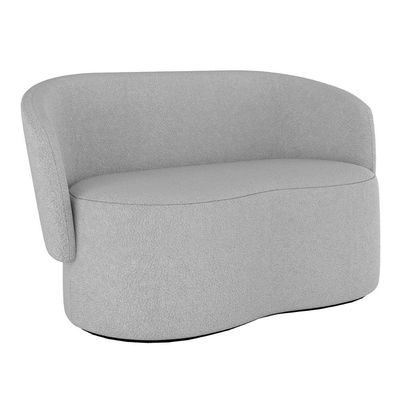 Sofá Namoradeira Lugares Orgânico Bouclê Luxo Balaqui Boucle Cinza
