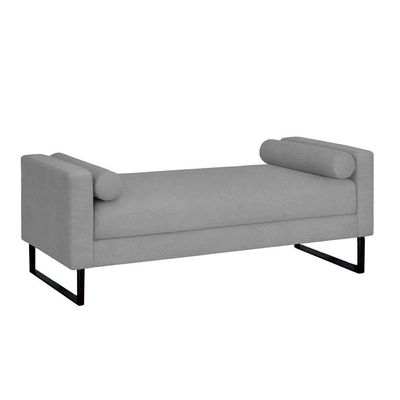 Recamier Berlim Base Metal 1,20m Linho Cinza - Inova Decorações