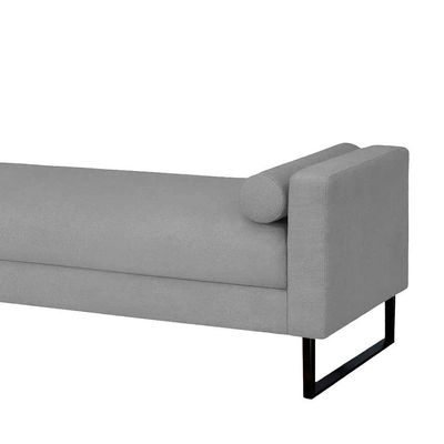 Recamier Berlim Base Metal 1,20m Linho Cinza - Inova Decorações