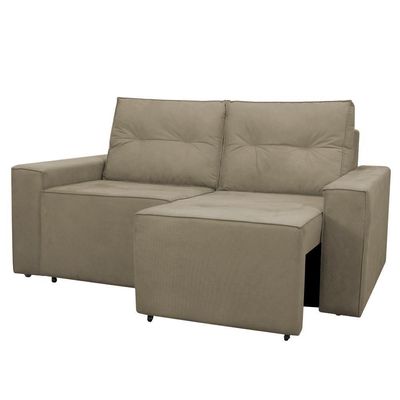 Sofá Retrátil 2 Lugares 1,80 Confortável Polo Cappuccino