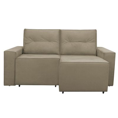 Sofá Retrátil 2 Lugares 1,80 Confortável Polo Cappuccino