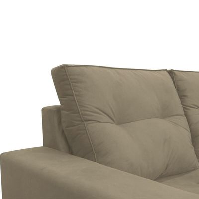 Sofá Retrátil 2 Lugares 1,80 Confortável Polo Cappuccino