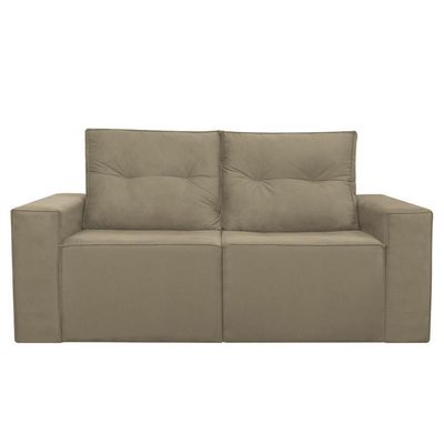 Sofá Retrátil 2 Lugares 1,80 Confortável Polo Cappuccino