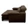 Sofa Retratil Reclinavel 2 Lugares 2,70m Crystal Veludo Marrom Lansofbr