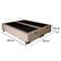 Cama Box Baú Queen Bipartido Suede Mega Cama Bege 158x198x45cm