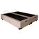 Cama Box Baú Queen Bipartido Suede Mega Cama Bege 158x198x45cm