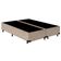 Cama Box Casal Bipartido Suede Mega Cama Bege 138x188x42cm