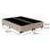 Cama Box Casal Bipartido Suede Mega Cama Bege 138x188x42cm