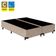 Cama Box Casal Bipartido Suede Mega Cama Bege 138x188x42cm