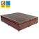 Cama Box Baú Casal Bipartido Sintético Mega Cama Marrom 138x188x45cm
