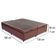 Cama Box Baú Casal Bipartido Sintético Mega Cama Marrom 138x188x45cm