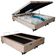 Cama Box Baú Casal Bipartido Suede Mega Cama Bege 138x188x45cm