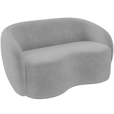 Sofá 3 Lugares 160cm Sala De Estar Living Oscar K01 Veludo Cinza