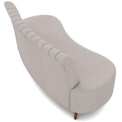 Sofá Chaise Living 2 Lugares 135cm Para Sala Cayman K01 Linho Cru