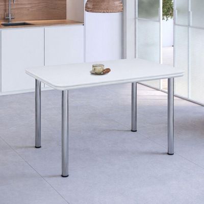 Mesa Estrutura Cromada Mc4020-tp805 Tampo 1200x750x45mm Branco