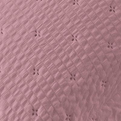 Kit Cobre Leito Colcha Anabela Queen Dupla Face Texturizado Percal 300 Fios 3 Peças - Roxo Malva