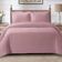 Kit Cobre Leito Colcha Anabela Queen Dupla Face Texturizado Percal 300 Fios 3 Peças - Roxo Malva